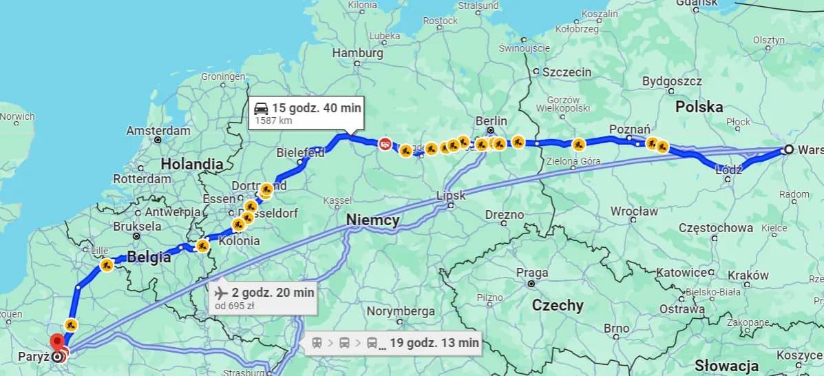 Ile kilometrów do Paryża? Sprawdź odległość i czas podróży